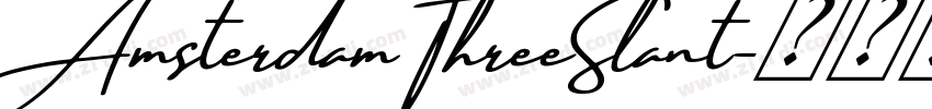 Amsterdam ThreeSlant字体转换